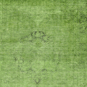HomeRoots 9' Washable Green and Olive Oriental Area Rug for Indoor and Outdoor Spaces - Durable and Stylish 9' X 12' 580320