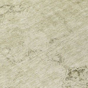 HomeRoots 5' Timeless Beige and Brown Oriental Washable Area Rug for Indoor and Outdoor Versatile Use 8' Round 580324