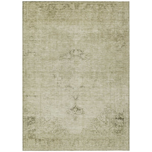 HomeRoots 5' Timeless Beige and Brown Oriental Washable Area Rug for Indoor and Outdoor Versatile Use 8' X 10' 580325