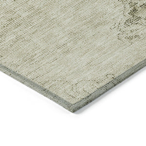 HomeRoots 5' Timeless Beige and Brown Oriental Washable Area Rug for Indoor and Outdoor Versatile Use 8' X 10' 580325