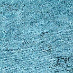 HomeRoots 5' Denim Blue and Navy Oriental Area Rug - Durable, Washable Design for Indoor and Outdoor Spaces 8' Round 580330