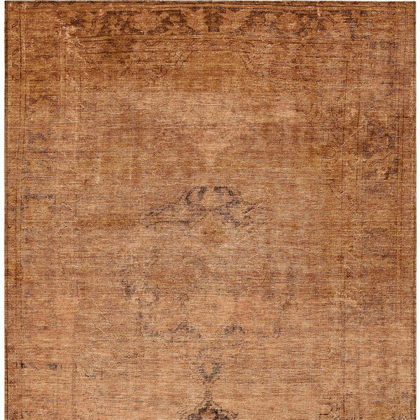 HomeRoots 5' Classic Oriental Area Rug in Copper Orange & Brown | Durable, Washable for Indoor & Outdoor Use 5' X 8' 580335