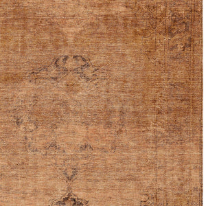 HomeRoots 5' Classic Oriental Area Rug in Copper Orange & Brown | Durable, Washable for Indoor & Outdoor Use 5' X 8' 580335