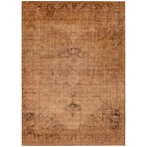 HomeRoots 5' Classic Oriental Area Rug in Copper Orange & Brown | Durable, Washable for Indoor & Outdoor Use 10' X 14' 580339