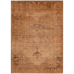 HomeRoots 5' Classic Oriental Area Rug in Copper Orange & Brown | Durable, Washable for Indoor & Outdoor Use 10' X 14' 580339