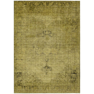 HomeRoots 5' Elevate Your Space with a Durable Gold Brown Oriental Washable Area Rug for Indoor & Outdoor Use 5' X 8' 580341