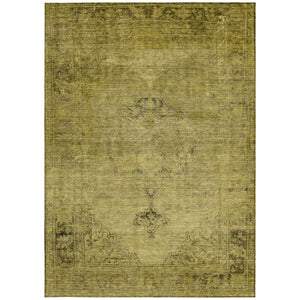 HomeRoots 5' Elevate Your Space with a Durable Gold Brown Oriental Washable Area Rug for Indoor & Outdoor Use 8' X 10' 580343