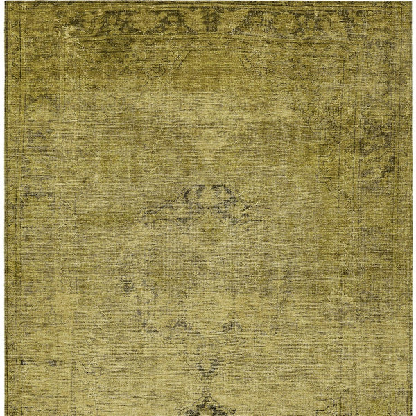 HomeRoots 5' Elevate Your Space with a Durable Gold Brown Oriental Washable Area Rug for Indoor & Outdoor Use 10' X 14' 580345