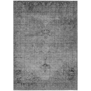 HomeRoots 9' Oriental Area Rug - Stylish Gray, Silver & Charcoal Design for Indoor & Outdoor Durability 9' X 12' 580350