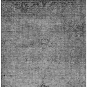 HomeRoots 9' Oriental Area Rug - Stylish Gray, Silver & Charcoal Design for Indoor & Outdoor Durability 9' X 12' 580350