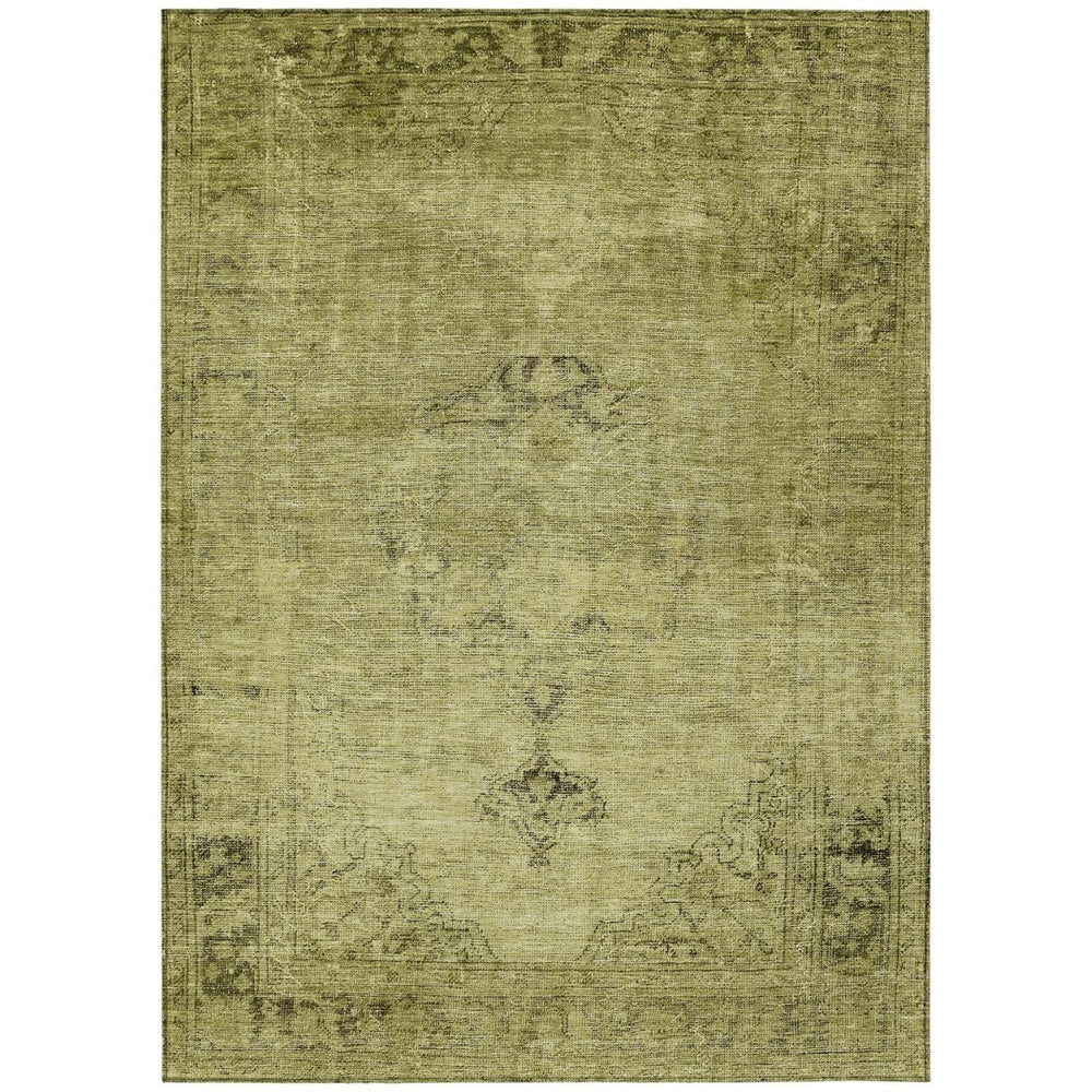 HomeRoots 9' Timeless Khaki Brown and Taupe Oriental Area Rug - Durable, Washable, Indoor/Outdoor Elegance 9' X 12' 580356