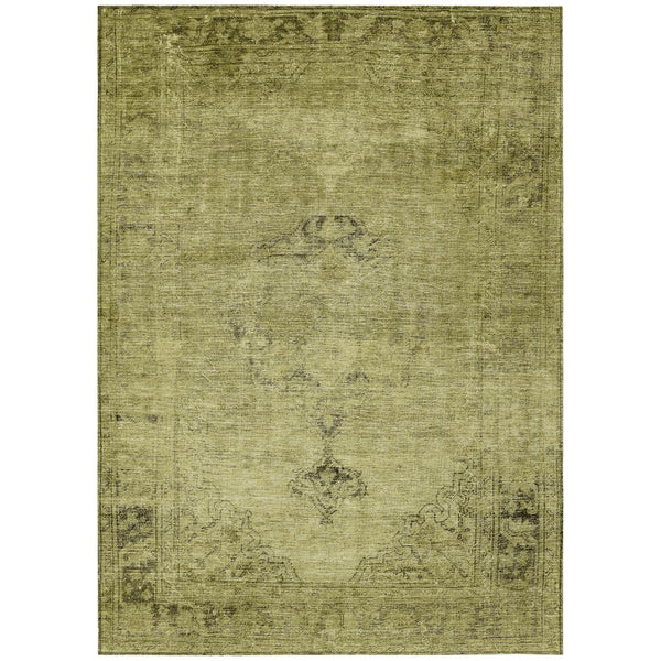 HomeRoots 9' Timeless Khaki Brown and Taupe Oriental Area Rug - Durable, Washable, Indoor/Outdoor Elegance 9' X 12' 580356