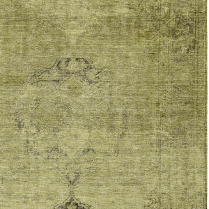 HomeRoots 5' Elegant Khaki Brown and Taupe Oriental Washable Area Rug for Indoor and Outdoor Use 10' X 14' 580357