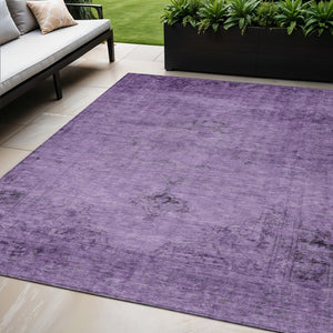 HomeRoots 5' Stylish Purple Eggplant and Lavender Oriental Rug – Durable, Washable for Indoor & Outdoor Use 5' X 8' 580359