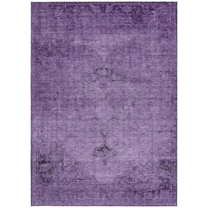 HomeRoots 9' Elegant Purple Eggplant and Lavender Oriental Area Rug - Durable, Washable, Indoor/Outdoor Style 9' X 12' 580362