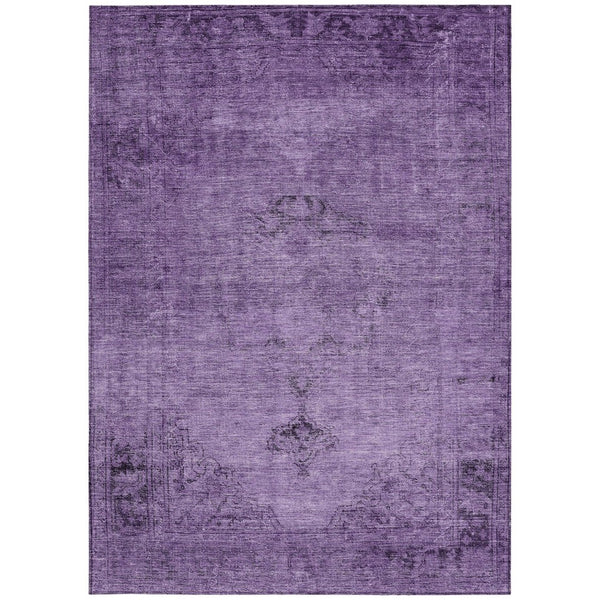 HomeRoots 9' Elegant Purple Eggplant and Lavender Oriental Area Rug - Durable, Washable, Indoor/Outdoor Style 9' X 12' 580362