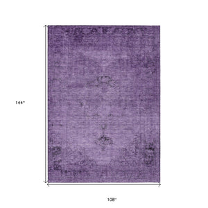 HomeRoots 9' Elegant Purple Eggplant and Lavender Oriental Area Rug - Durable, Washable, Indoor/Outdoor Style 9' X 12' 580362