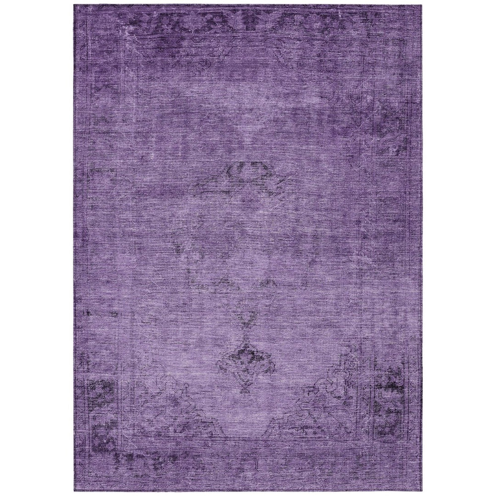 HomeRoots 9' Elegant Purple Eggplant and Lavender Oriental Area Rug - Durable, Washable, Indoor/Outdoor Style 9' X 12' 580362