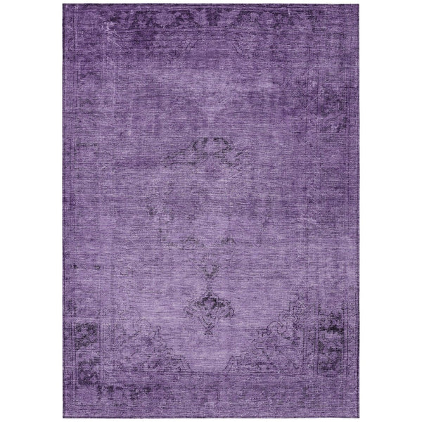 HomeRoots 9' Elegant Purple Eggplant and Lavender Oriental Area Rug - Durable, Washable, Indoor/Outdoor Style 9' X 12' 580362