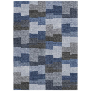 Homeroots 3' Stylish Beige Ivory And Brown Geometric Washable Area Rug For Indoor Outdoor Spaces 5' X 8' Polyester 580383