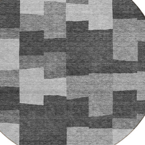 Homeroots 3' Stylish Beige Ivory And Brown Geometric Washable Area Rug For Indoor Outdoor Spaces 8' Round Polyester 580390