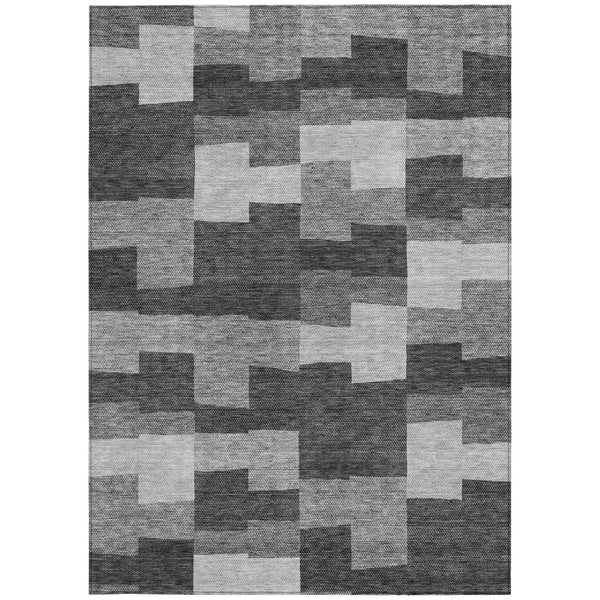 Homeroots 3' Stylish Beige Ivory And Brown Geometric Washable Area Rug For Indoor Outdoor Spaces 10' X 14' Polyester 580393