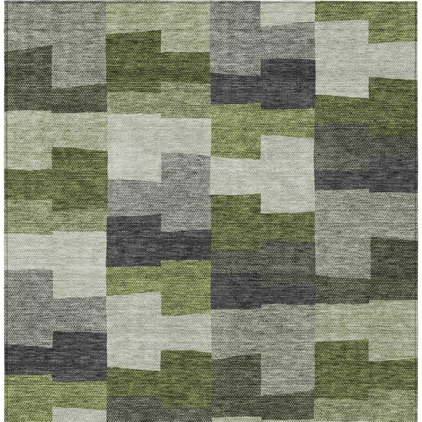 Homeroots 3' Stylish Beige Ivory And Brown Geometric Washable Area Rug For Indoor Outdoor Spaces 3' X 5' Polyester 580400