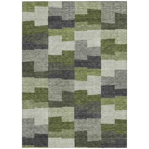 Homeroots 3' Stylish Beige Ivory And Brown Geometric Washable Area Rug For Indoor Outdoor Spaces 8' X 10' Polyester 580403