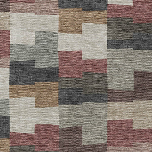 Homeroots 3' Stylish Beige Ivory And Brown Geometric Washable Area Rug For Indoor Outdoor Spaces 3' X 5' Polyester 580406