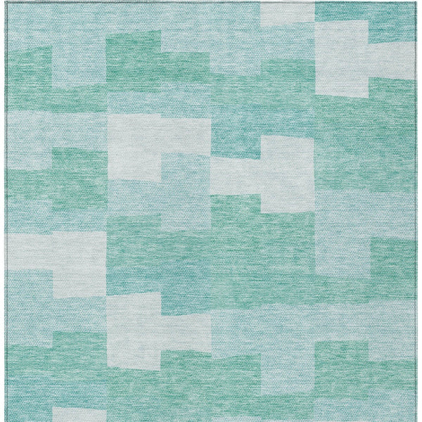 Homeroots 3' Stylish Beige Ivory And Brown Geometric Washable Area Rug For Indoor Outdoor Spaces 3' X 5' Polyester 580412