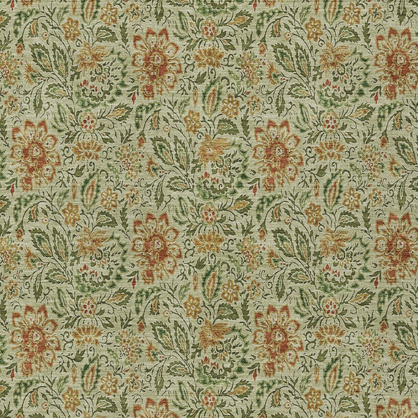 Homeroots 3' Green Floral Washable Area Rug - Stain Resistant, Durable Design For Indoor & Outdoor Spaces 8' X 10' Polyester 580427