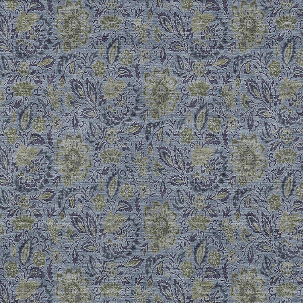 Homeroots 3' Green Floral Washable Area Rug - Stain Resistant, Durable Design For Indoor & Outdoor Spaces 8' X 10' Polyester 580433