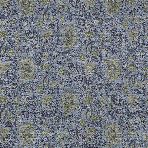 Homeroots 3' Green Floral Washable Area Rug - Stain Resistant, Durable Design For Indoor & Outdoor Spaces 9' X 12' Polyester 580434