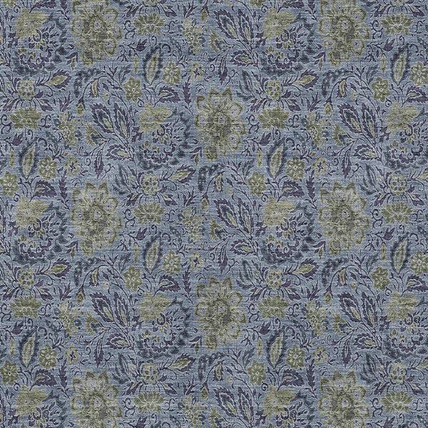 Homeroots 3' Green Floral Washable Area Rug - Stain Resistant, Durable Design For Indoor & Outdoor Spaces 10' X 14' Polyester 580435