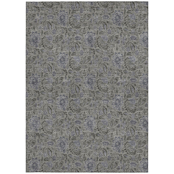 Homeroots 3' Green Floral Washable Area Rug - Stain Resistant, Durable Design For Indoor & Outdoor Spaces 3' X 5' Polyester 580442