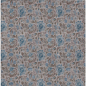 Homeroots 3' Green Floral Washable Area Rug - Stain Resistant, Durable Design For Indoor & Outdoor Spaces 10' X 14' Polyester 580453