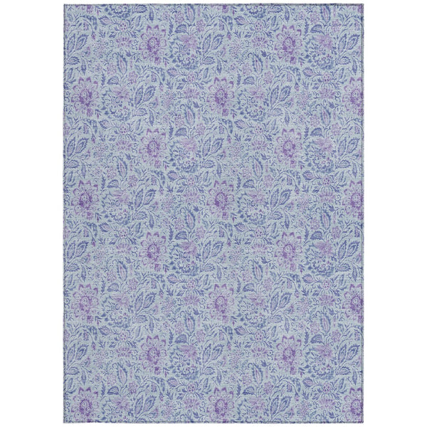 Homeroots 3' Green Floral Washable Area Rug - Stain Resistant, Durable Design For Indoor & Outdoor Spaces 3' X 5' Polyester 580466