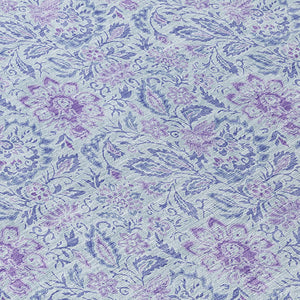 Homeroots 3' Green Floral Washable Area Rug - Stain Resistant, Durable Design For Indoor & Outdoor Spaces 8' Round Polyester 580468