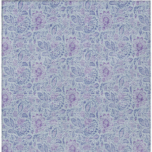 Homeroots 3' Green Floral Washable Area Rug - Stain Resistant, Durable Design For Indoor & Outdoor Spaces 10' X 14' Polyester 580471