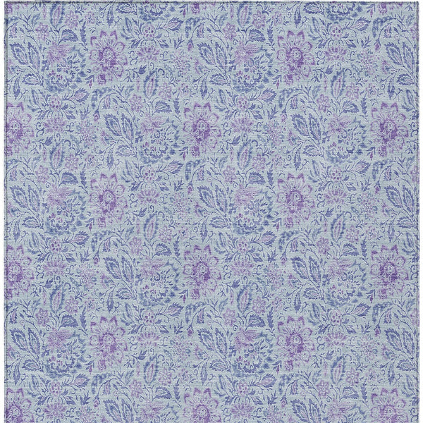 Homeroots 3' Green Floral Washable Area Rug - Stain Resistant, Durable Design For Indoor & Outdoor Spaces 10' X 14' Polyester 580471