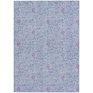 Homeroots 3' Green Floral Washable Area Rug - Stain Resistant, Durable Design For Indoor & Outdoor Spaces 10' X 14' Polyester 580471