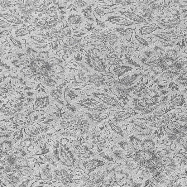 Homeroots 3' Green Floral Washable Area Rug - Stain Resistant, Durable Design For Indoor & Outdoor Spaces 8' Round Polyester 580474