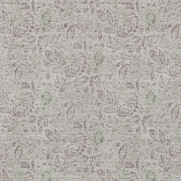 Homeroots 3' Green Floral Washable Area Rug - Stain Resistant, Durable Design For Indoor & Outdoor Spaces 3' X 5' Polyester 580484