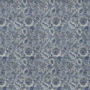Homeroots 3' Denim Blue Floral Washable Area Rug – Perfect For Indoor And Outdoor Spaces, Durable & Stylish 8' X 10' Polyester 580493