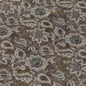 Homeroots 3' Denim Blue Floral Washable Area Rug – Perfect For Indoor And Outdoor Spaces, Durable & Stylish 8' Round Polyester 580498