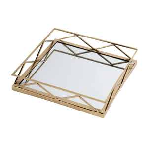 Lydon Rectangle Metal Serving Tray 5805016 Gold Butler Specialty