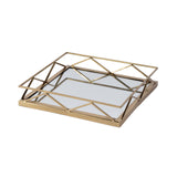 Lydon Rectangle Metal Serving Tray 5805016 Gold Butler Specialty