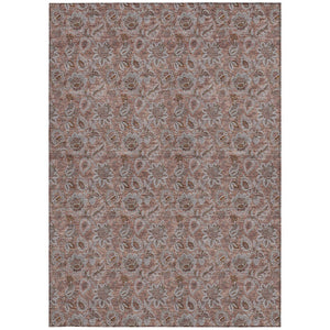 Homeroots 3' Denim Blue Floral Washable Area Rug – Perfect For Indoor And Outdoor Spaces, Durable & Stylish 3' X 5' Polyester 580502