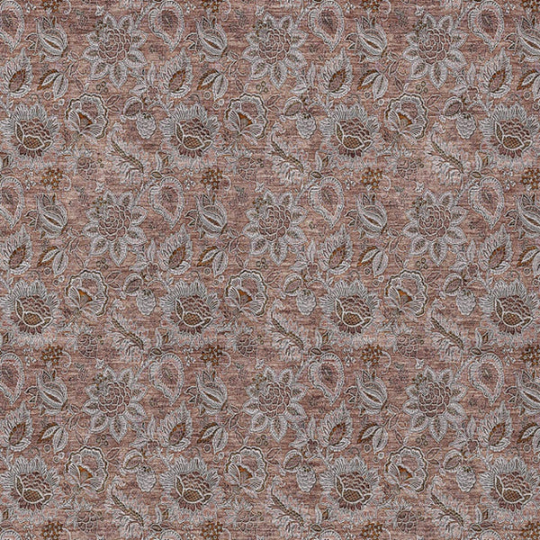 Homeroots 3' Denim Blue Floral Washable Area Rug – Perfect For Indoor And Outdoor Spaces, Durable & Stylish 3' X 5' Polyester 580502