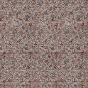 Homeroots 3' Denim Blue Floral Washable Area Rug – Perfect For Indoor And Outdoor Spaces, Durable & Stylish 8' X 10' Polyester 580505